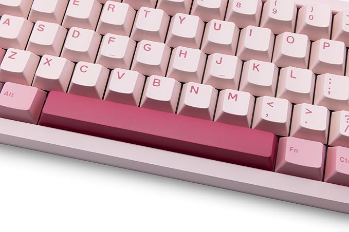 KEEBMONKEY WOBKEY Zen 65 65% Quick Release Wireless Mechanical Keyboard with RGB, CNC Aluminum Case, Hot-Swappable, VIA Support, BT/2.4G/USB-C Gaming Keyboard for Mac/Windows (Lite Pink)