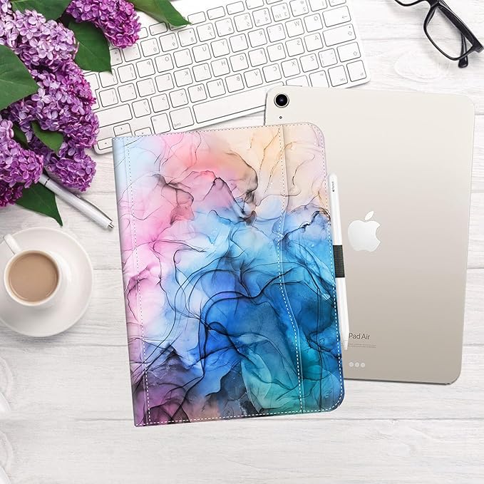 Vimorco for iPad Air M4/M3/M2 11 Inch Case 2026/2025/2024,for iPad Air 5th/4th Gen Cover 10.9-inch, for iPad Pro 11 Inch Case 4th/3rd/2nd/1st Generation Pencil Holder/Hand Strap/Pocket, Watercolor Art