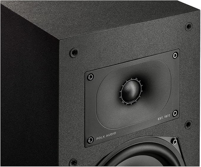 Polk Monitor XT20 Pair of Bookshelf or Surround Sound Speakers - Hi-Res Audio Certified, Dolby Atmos & DTS:X Compatible, 1" Terylene Tweeter & 6.5" Dynamically Balanced Woofer (Pair, Midnight Black)