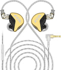CCA CRA+ in Ear Monitor Earphone, Patented Ultra-Thin Diaphragm Dynamic Driver IEM, Clear Sound & Deep Bass, Wired Earbuds with Tangle-Free Removable Cord