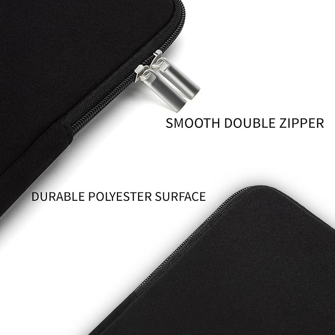 RAINYEAR 14 Inch Laptop Sleeve Protective Case Soft Lining Padded Zipper Cover Carrying Bag Compatible with 14" Notebook Computer Tablet Ultrabook Chromebook (Black, Upgraded Version)