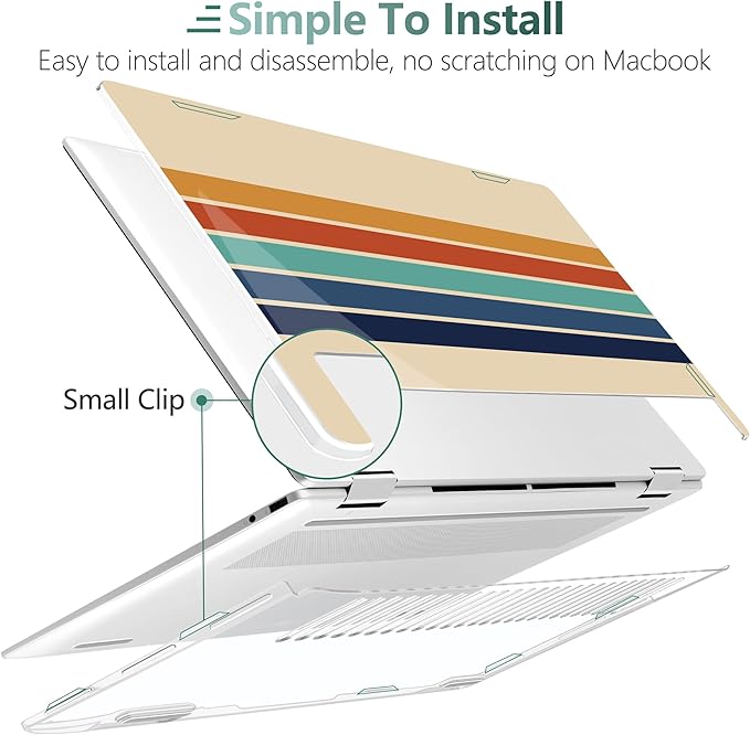 Premium Crystal Clear Case for HP Envy x360 16-inch 2-in-1 Laptop 2024 Release, Creative Patterns Ultra-Slim Lightweight Scratch-Resistant Hard Shell with Professional Protection, Stripe