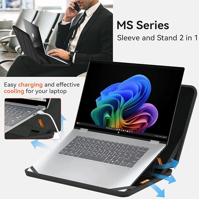 Smatree MS116 Hard EVA Protective Sleeve Case with Stand Compatible for 17.3 inch HP OmniBook X Next Gen AI 17, for 17.3 inch OmniBook 7 NGAI 17, for HP ENVY Laptop 17t-cw000/17-cw0097nr Laptop Sleeve