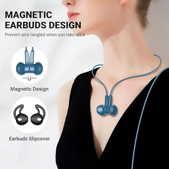 USB C Headphones for iPhone 17 Air 16 15 Pro Max Plus, Type C Earphone with Mic HiFi Stereo Volume Magnet in Ear USBC Wired Earbud for Samsung Galaxy S26 S25 S24 Ultra S23 Fe S22+ Flip/Pixel 10, Blue