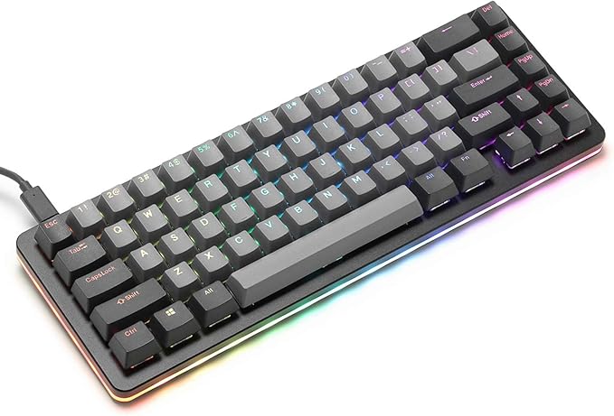 Drop ALT Mechanical Keyboard — 65% (67 Key) Gaming Keyboard, Hot-Swap Switches, Programmable Macros, RGB LED Backlighting, USB-C, Doubleshot PBT, Aluminum Frame (Kaihua Box White, Black)