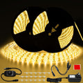 50ft LED Strip Lights, 6000K Warm White Waterproof Tape Light, 15M 12V Rope Light Strong 3M Adhesive, for Home,Kitchen, Patio, Balcony, Party, Wedding, Indoor and Outdoor Decor