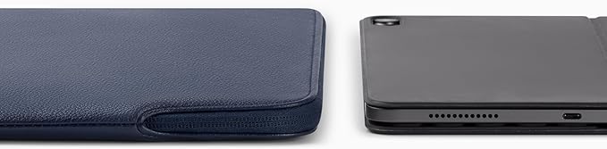 Comfyable Tablet Sleeve Compatible with iPad Air 11" M4 2026, iPad Pro 11 Inch M5 & Smart/Magic Keyboard with Pencil Holder-PU Leather Bag Water-Resistant Slim Case - Midnight Blue