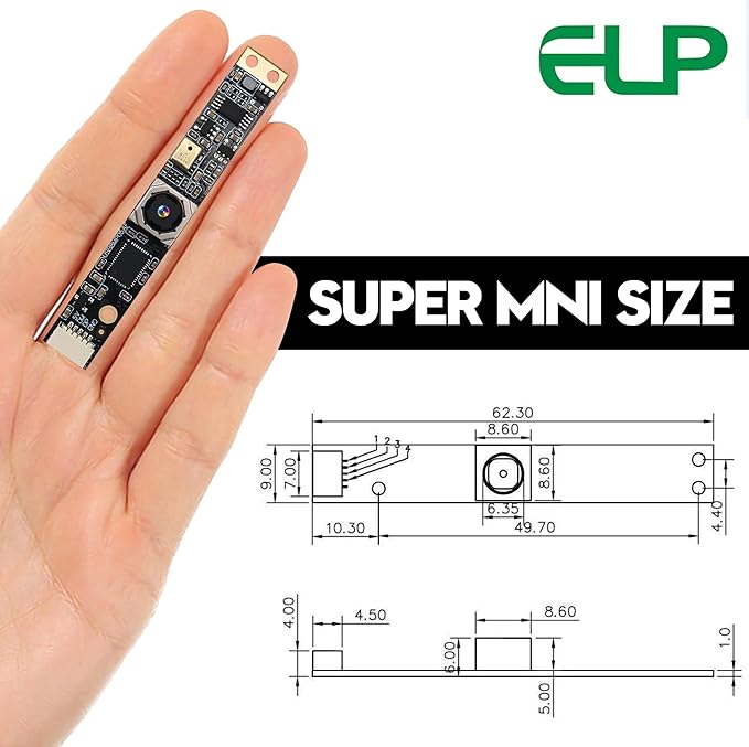 8mp Auto Focus USB Camera with Microphone Mini PC Camera for Computer 4K lightburn Camera for Laser Engraver Mini Strip Webcam Board CCTV USB Surveillance Camera for Raspberry Pi Laptop