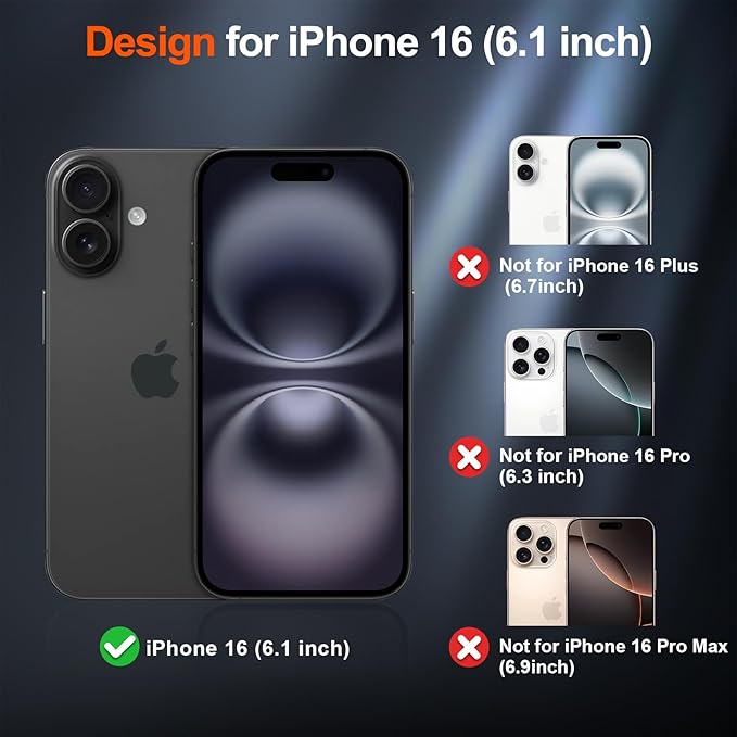 SUPFINE Magnetic for iPhone 16 Case (Compatible with MagSafe) (Military Grade Drop Protection) Slim Translucent Matte Shockproof with Anti-Fingerprint Phone Case, Brown