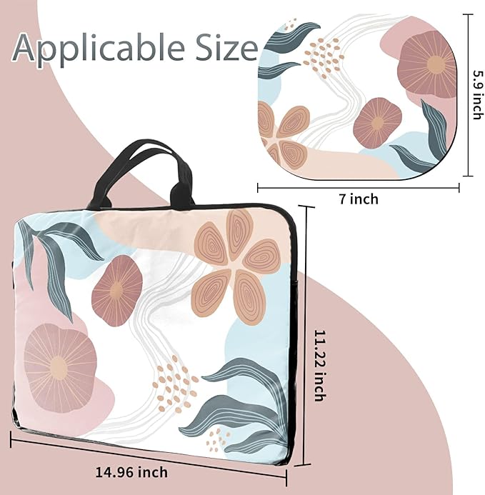 Laptop Sleeve Case 15 inch Plus Cute Mousepad, Abstract Doodle Slim Carrying Case Durable Handbag Protective Travel Laptop Bag for 13-15 inch Tablet,Laptop, Ultrabook Notebook