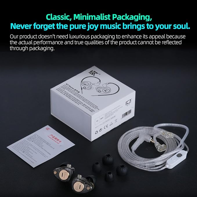KZ Taurus in Ear Monitor Headphones, Horizontal 2DD Gaming Earbuds Wired IEM in Ear Headphones, Noise Cancelling Ear Buds Sound Localization in-Ears for Singers Musicians Audiophiles