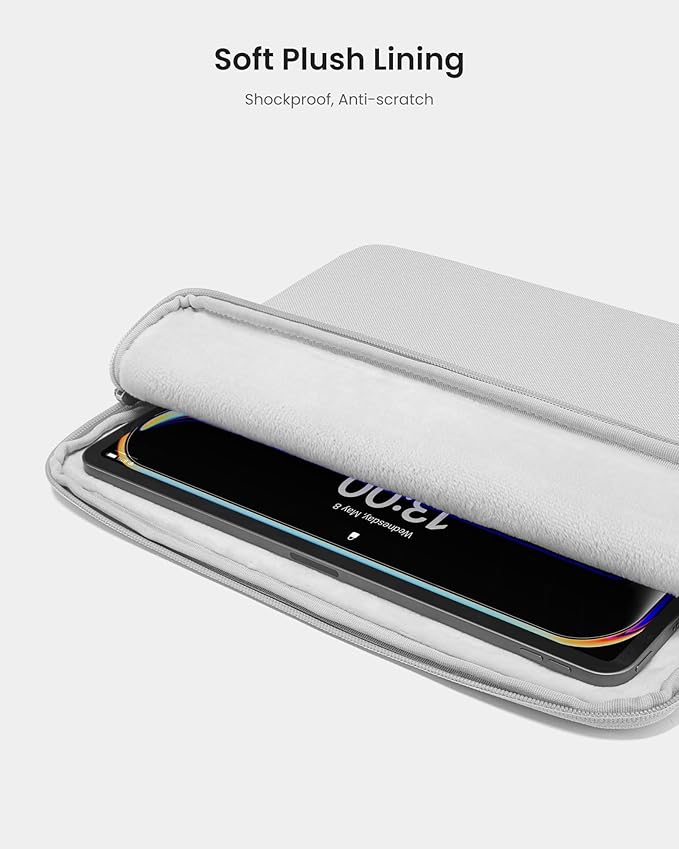 tomtoc Tablet Sleeve Case for 2025 13 Inch iPad Air M3&M2, iPad Pro M4, 12.9-in iPad Pro M2&M1 6th/5th with Magic Keyboard and Smart Keyboard Folio, 12.4-in Galaxy S10+/S9+ with Accessories Pocket