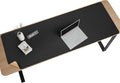 Chihein 55” x 20” Cork & PU Leather Desk Mat (Black) - Huge Mouse Pad, Double Sided Waterproof Desk Pad Protector for Gaming, Office, Home