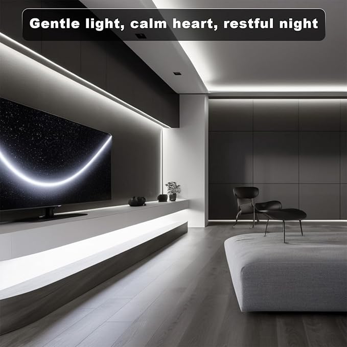 6.56FT White Neon Light Strip, 5V USB White Led Strip Lights with Touch Controller, Flexible Neon Rope Light for Bedroom, Party, Home Decor, Poster Lights