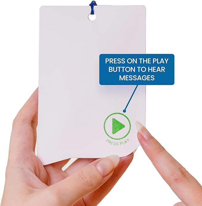 VOICEGIFT 60-Second Audio Recorders for Gift, Back to School Voice Recordable GiftTags for Teachers & Students | Seashell | 3 Pack