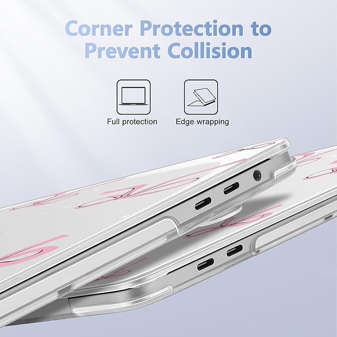 May Chen for MacBook Pro 16 inch A2141 2020 2019 Release, Screen Protector & Keyboard Cover Plastic Soft-Touch Case for MacBook Pro 16-inch with Touch Bar & Touch ID - Star Bows