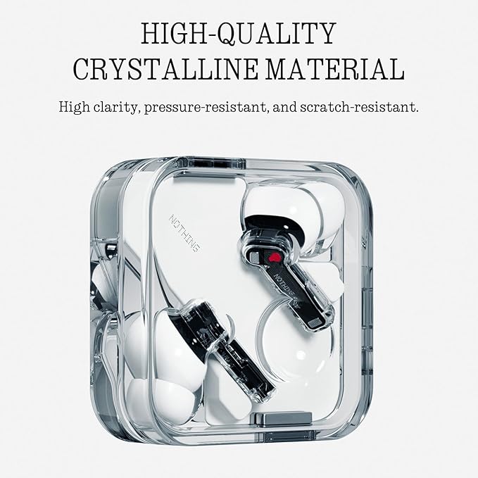 Nothing Ear Wireless Earbuds Bluetooth, 45dB Hybrid Smart ANC Earbuds, 11mm Deep Bass Boost, Hi-Res Audio with LDAC & LHDC 5.0, 6 Mics Call, 40.5H Playtime with Fast Charging Case, ChatGPT Supported