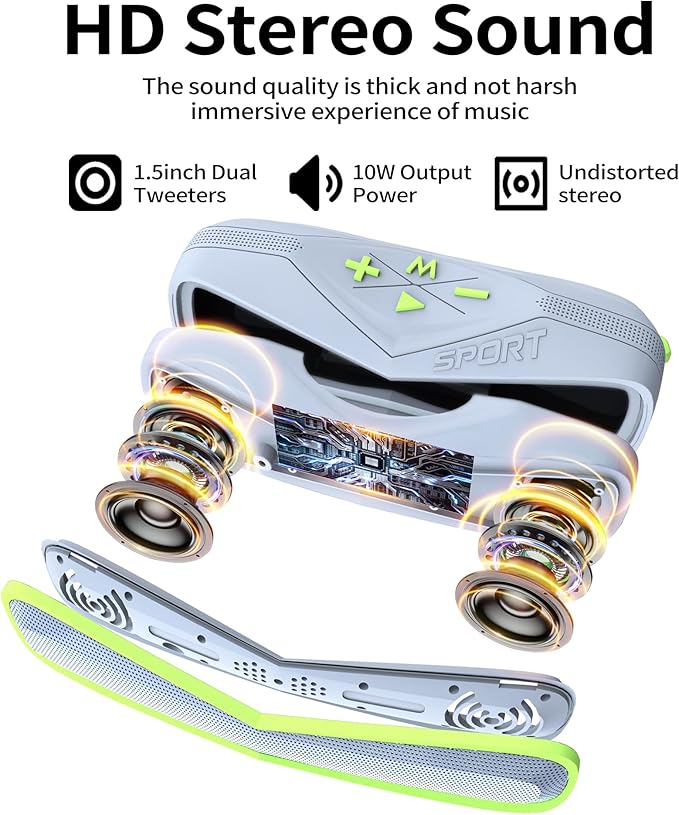 Bluetooth Speaker IPX7 Waterproof, Outdoor Portable Speakers Wireless BT5.3/AUX/TF Card, Extra Long Playtime, Shower Speaker for Home Travel Swimming Pool Party Beach Pool Sports Men Gift