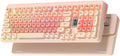 Keymatic Foundation Mechanical Keyboard,98% Pink Creamy Keyboard Gaming Keyboard,3 Mode with Multimedia Screen,RGB Backlit,Jelly MOA Profile keycaps for Win/Mac,Pink
