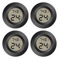 Mini Hygrometer Indoor Outdoor Thermometer Humidity Meter Digital LCD Temperature and Humidity Monitor Humidity Gauge for Greenhouse Humidor Reptile Thermostat Jars Fahrenheit(℉)/ Celsius(℃) 4 Pack