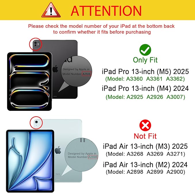 ProCase for iPad Pro 13 Inch Case M5 2025/ M4 2024 with Pencil Holder, Slim Stand Clear Shell Back, Shockproof Cover iPad Pro M5 M4 Case 13 Inch, Supports Touch ID, Auto Wake/Sleep -MelonPink