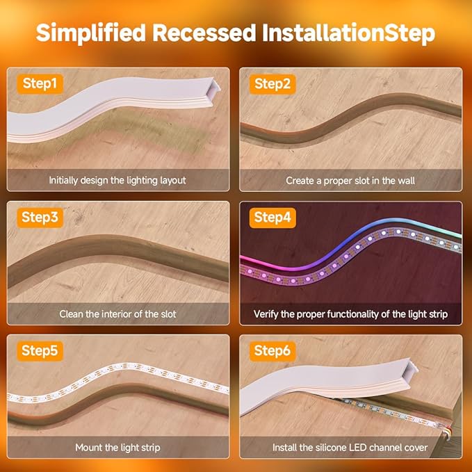 BTF-LIGHTING Silicone LED Channel System 32.8Ft Flexible Milky White Cover DIY Spotless Tube for ≤12mm Width LED Strip,Neon Rope Light Channel Diffuser, for Kitchen Cabinet, Room, Patio(No LED Strip)
