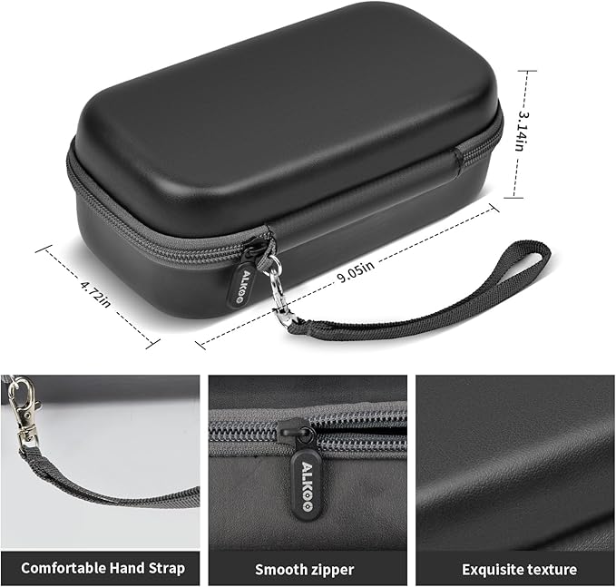 ALKOO Hard EVA Case Compatible with DJI Osmo Mobile 8, 7 & 7P, Protective Travel Organizer for 3-Axis Smartphone Gimbal Stabilizer, Mesh Pocket for Extension Rod, Clamp & Tripod
