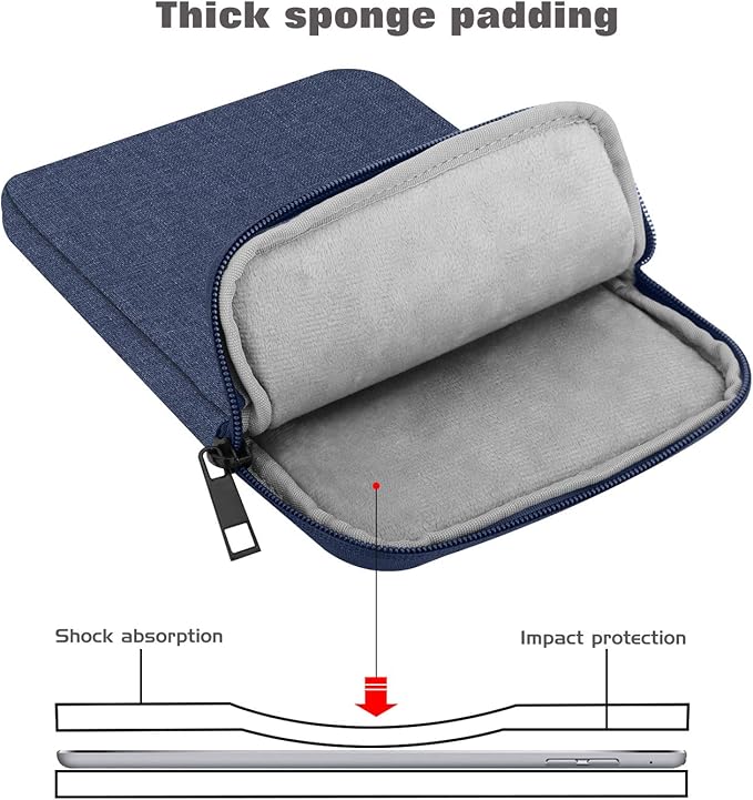 MoKo 9-11 Inch Tablet Sleeve Bag Carrying Case Fits New 11inch iPad Air M3, iPad A16 2025, iPad Pro 11 M4, Air 5/4/3, iPad 10/9/8th Gen, Tab S8/S9 11", Navy Blue