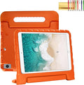 Dteck Kids Case for iPad 10.2 Inch, Shockproof Rugged EVA Handle Stand, Child Proof Case for iPad 9/8/7 Generation, Orange