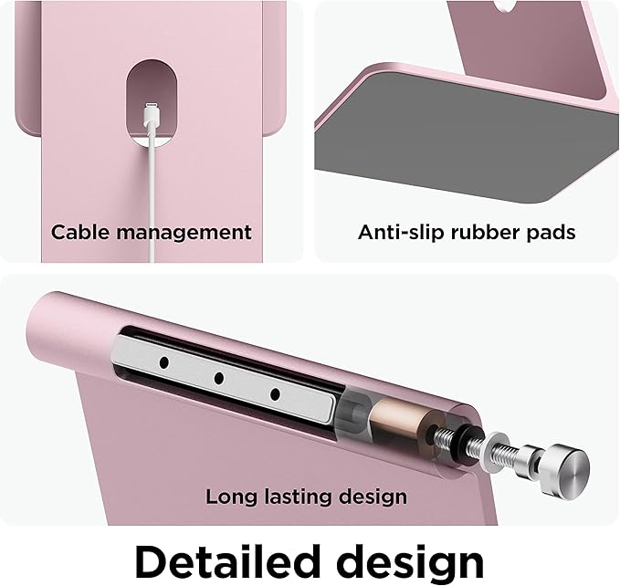 elago Premium iPad Magnetic Stand Designed for iPad Pro 12.9"(5th,4th Gen), 11"(3rd,2nd Gen), Air 10.9"(5th,4th Gen), Mini 8.3"(6th Gen, A17 Pro), 10.9"(10th Gen) [Sand Pink]