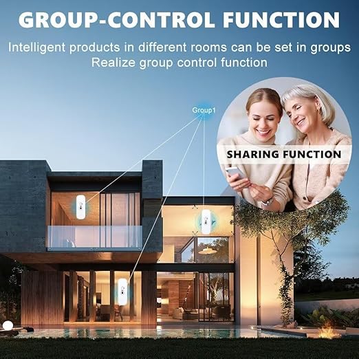 WiFi & Bluetooth Temperature and Humidity Sensor,No Hub Required,Compatible with Alexa and Google Home,for Home, Baby Rooms,Greenhouses Accessories, Garages, Office 1Pack(No Include Battery)