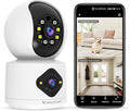 VSTARCAM 2K+2K Cameras for Home Security Indoor, Dual Cameras, 360° Pan-Tilt, Color Night Vision, Motion Detection, Real-time Alerts, 2-Way Audio, Works with Alexa,Cloud & SD Card Storage(up to 256GB)