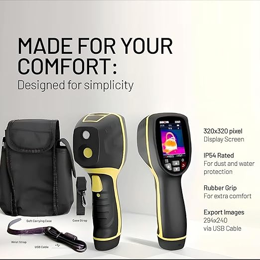 Innova 3360 Thermal Camera - Infrared Camera with Heat Vision - Identify Hot/Cold Spots -4° ~ 1112°F - Easy to Use Thermal Imager