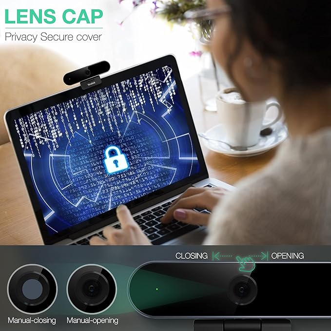 Yealink UVC20 Webcam 1080P Full HD Camera with Microphone Conference Room Camera System with Teams Zoom and Skype for Business Certified Ultra HD Audio and Video with Smart Light Lens Cap for Meeting