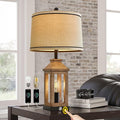 G-SAFAVA 23.75" Farmhouse Table Lamps USB A+C Charging Ports 3-Way Dimmable Touch Control Lamp Nightlight Vintage Modern Lamp for Living Room Bedroom with 2 Light Sources