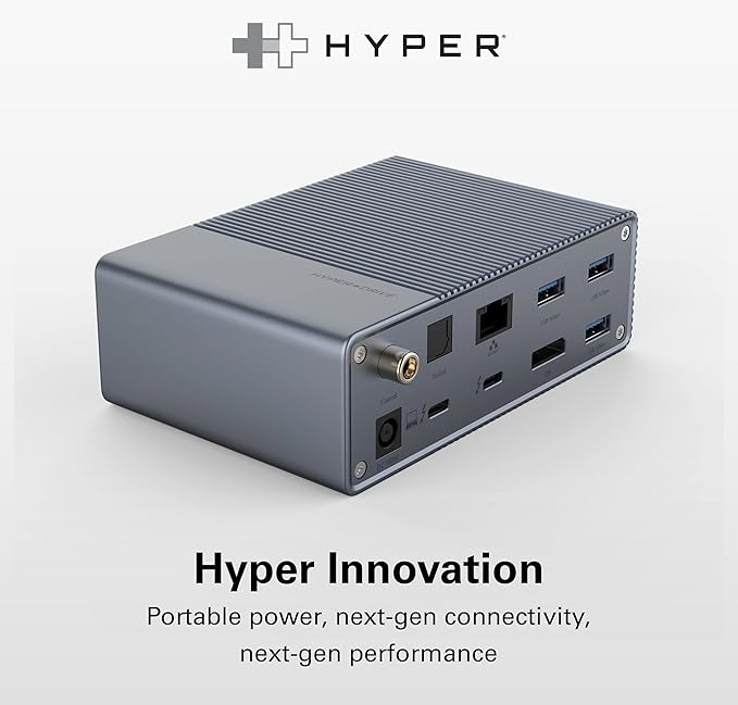 HyperDrive USB-C & Thunderbolt 4 GEN2 14-in-1 Dock for MacBook Pro/Air, iPad, PC - High-Speed Thunderbolt Docking Station - 40Gbps, Gigabit Ethernet, 85W PD