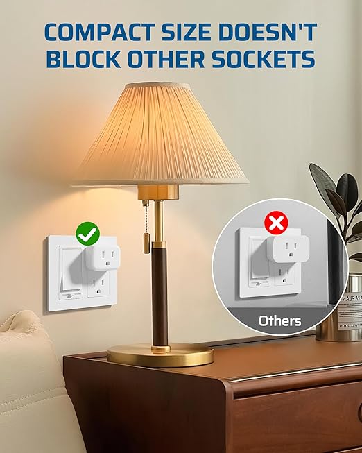 DEWENWILS Wireless Control Outlet for Christmas Decor, Programmable and Expandable Electrical Switch, 100FT Range, 125V/15A/1875W Light Switch, 2 Remote and 5 Outlets