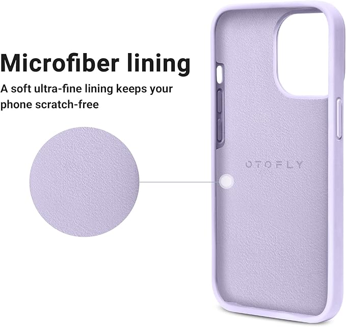 OTOFLY Designed for iPhone 14 Pro Case, Silicone Shockproof Slim Thin Phone Case for iPhone 14 Pro 6.1 inch (Cloud Mauve)