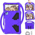 Shockproof Case for Apple iPad A16 11 Inch 2025 11th Gen/iPad 10th Generation 2025 10.9", with Shoulder Strap Soft EVA Handle Design Foldable Kickstand Kids Friendly Cover for Girls Boys, Purple