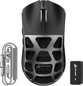FELICON x Attack Shark R3 Magnesium Alloy Wireless Gaming Mouse, 46g Ultra-Lightweight Skeletal Shell, PAW3395 26K DPI, 8K Polling, Tri-Mode 2.4G/BT/Wired, for PC Mac Laptop - Gray & Griptape
