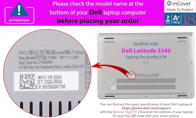 mCover Case ONLY Compatible with 2023-2024 13.3" Dell Latitude 3340 Series Laptop or 2-in-1 Windows Notebook Computer (NOT Fitting Any Other Dell Models) - Orange