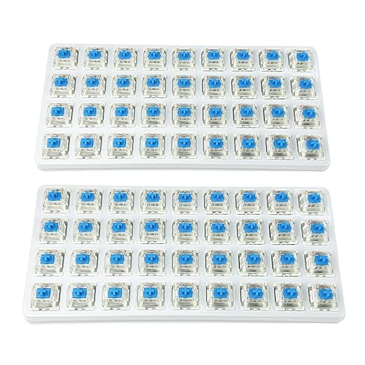 Gateron G Pro 3.0 Blue Switches for Mechanical Keyboard,3-Pin 60gf Clicky/Pre-Lubed/Pin-Enhanced Switches(90pcs,Blue)