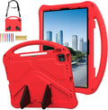 Kids Friendly Case for Apple iPad Air 11 M4 M3 M2 2026 2025 2024/ iPad Pro 11 M5 M4 2025 2024, EVA Durable Shockproof Handle Kickstand Lightweight Cover Case with Shoulder Strap, Red