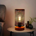 Small Industrial Table Lamps Dimmable, Bedside Lamps for Nightstand,End Table Side Desk lamp with Rustic Black Metal Cage Lampshade for Bedroom, Kids Room Living Room 2700K LED Bulb Included
