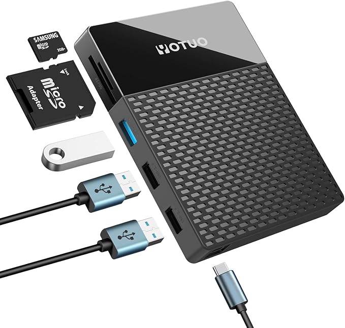 YOTUO Portable 750GB Docking Station External Hard Drive, USB C Multiport Hub HDD 7-in-1, USB 3.0, SD/TF Card Reader, for Windows, Mac, Android, TV, Phone, Laptop, Desktop