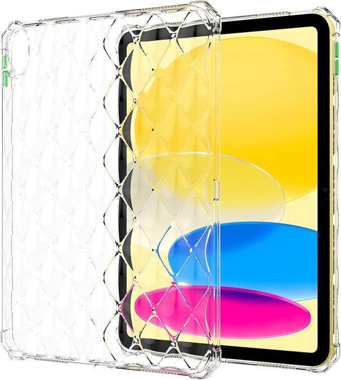 Clear Case for iPad (A16) 11th Generation 11 inch 2025/ iPad 10th Generation Case 10.9 inch 2022, UUcovers Clear Back Transparent Soft TPU Cover Shockproof Silicone Bumper Anti-Yellow Anti-Slip Shell
