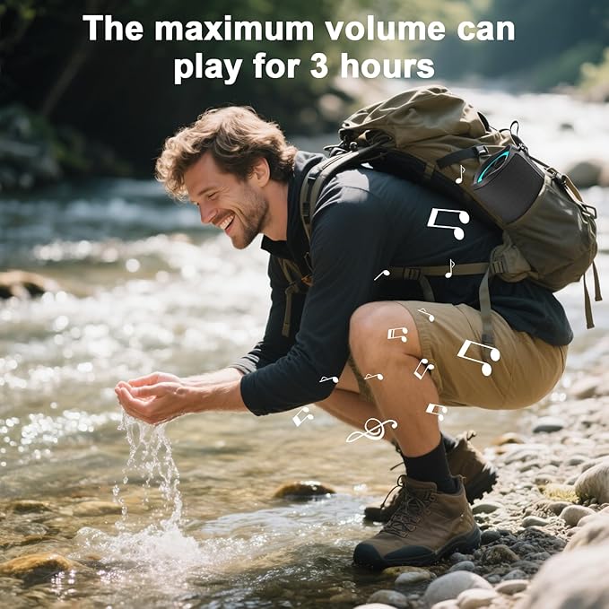 PEICHENG Speaker, Portable Wireless Speaker Waterproof IPX5 Bluetooth 5.3 Speakers Loud Stereo Sound with LED Light TWS Speakers Suitable for Travel, Home and Outdoor Travel, Black(06A)