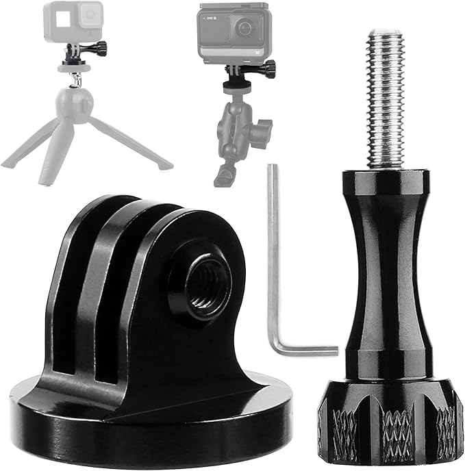 Niewalda Aluminum Tripod Mount Adapter, Tripod Adapter Mount,Compatible with GoPro Hero 9, 8, 7, 6, 5, 4, DJI Osmo, Sjcam, Xiaoyi Action Cameras