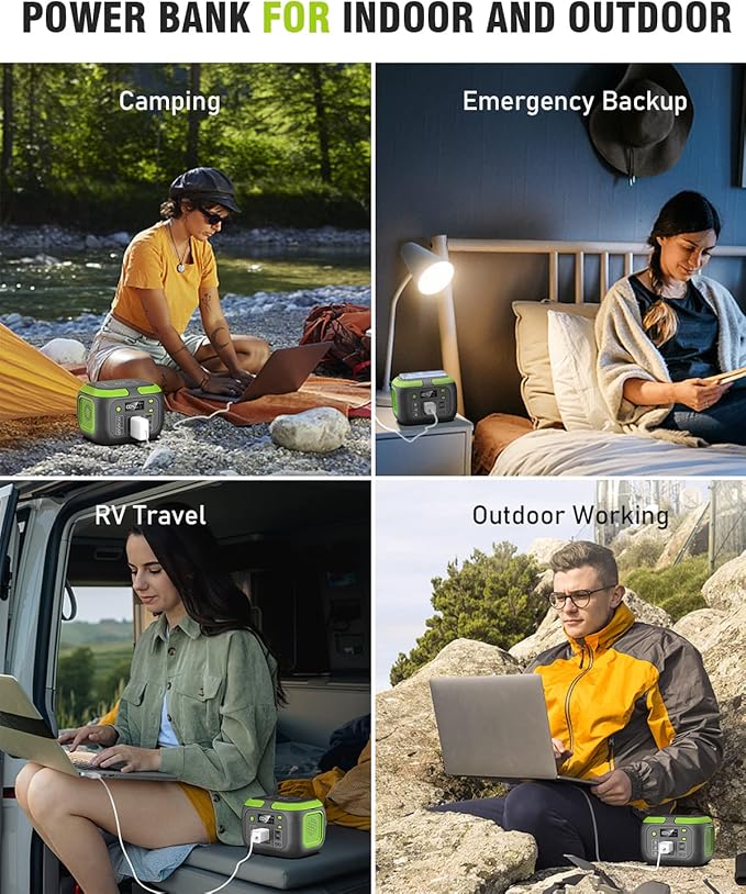 SinKeu 200W Portable Power Station, 42000mAh Solar Generator with 110V AC Outlet, DC, USB C, USB QC3.0, 155Wh Backup Battery Pack Power Supply for Camping Essential Road Trip Home Outdoor Emergency