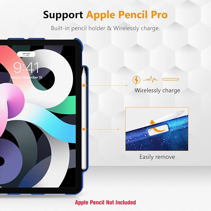 Fintie Rotating Case for iPad Air 11-inch M4/M3/M2 (2026/2025/2024), iPad Air 5th (2022) / 4th Generation 10.9 Inch - 360 Degree Rotating Protective Stand Cover with Pencil Holder, Starry Sky